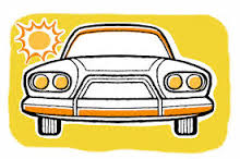 This picture shows the Arizona sun beating down on a car
